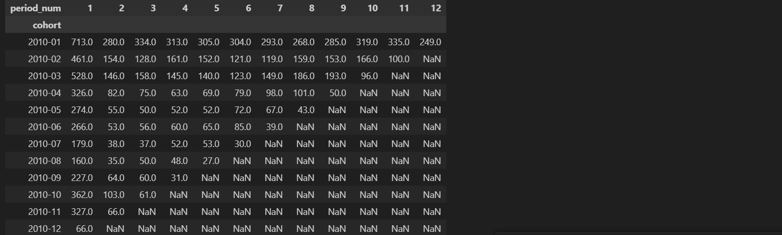 DataFrame Cohort Pivot